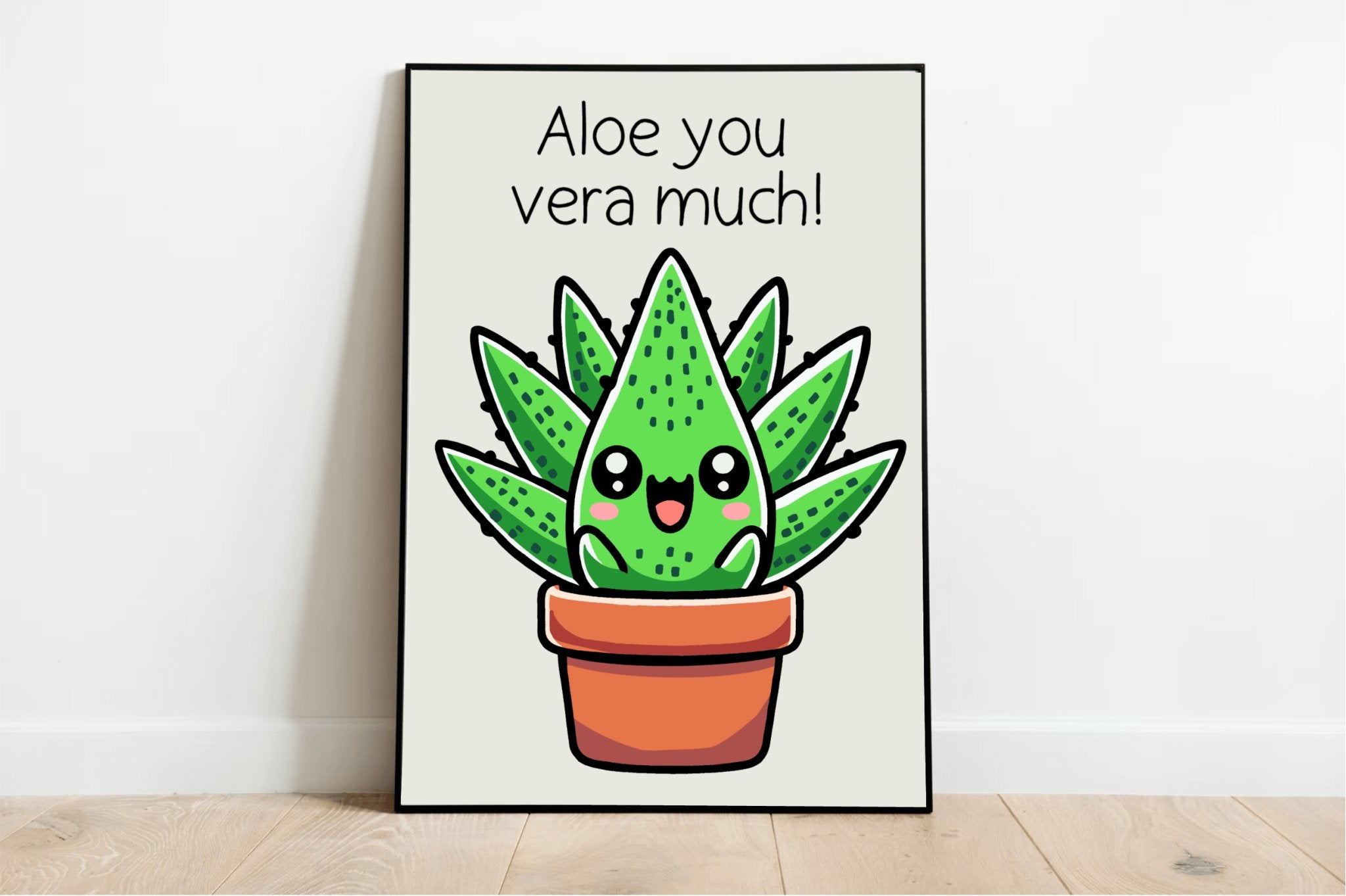 cute aloe vera plant Aloe You Vera Much Art Print