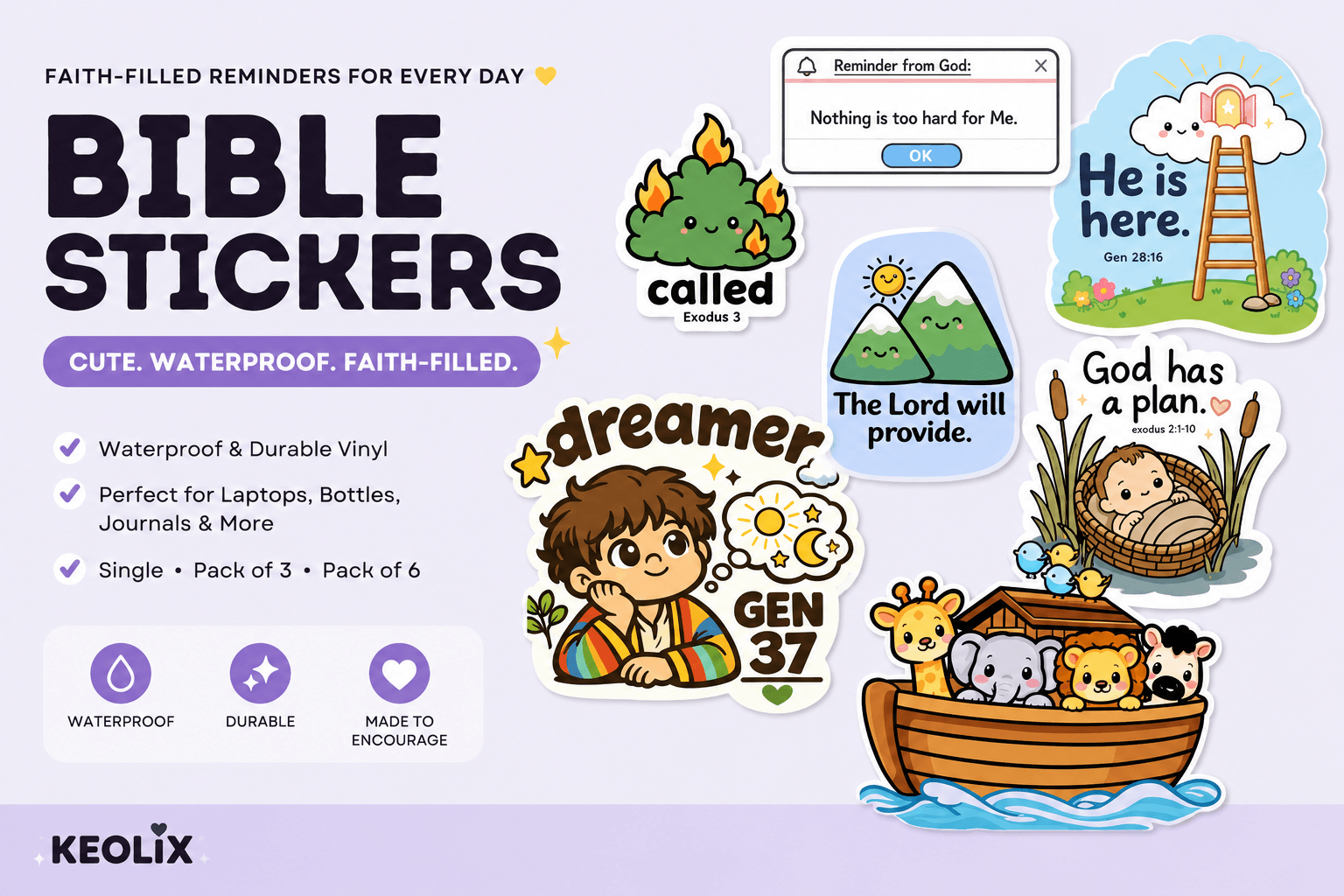 Cute Bible Stickers That Aren't Cringey (Yes, They Exist.)