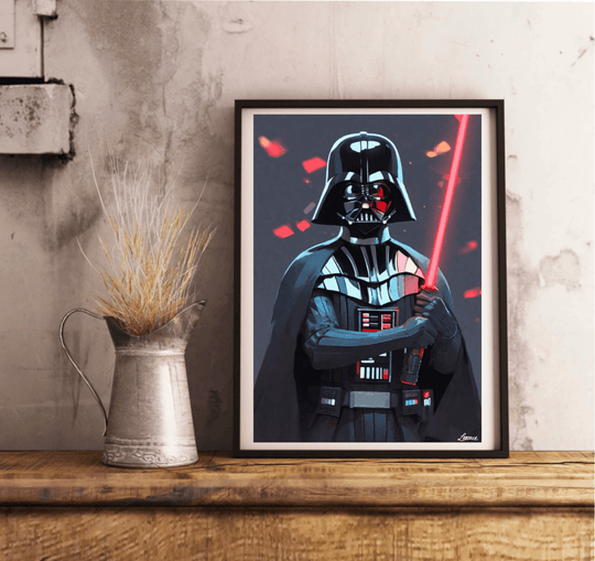 Iconic Darth Vader Poster - A Dark Masterpiece for True Star Wars Fans - Baby Keo
