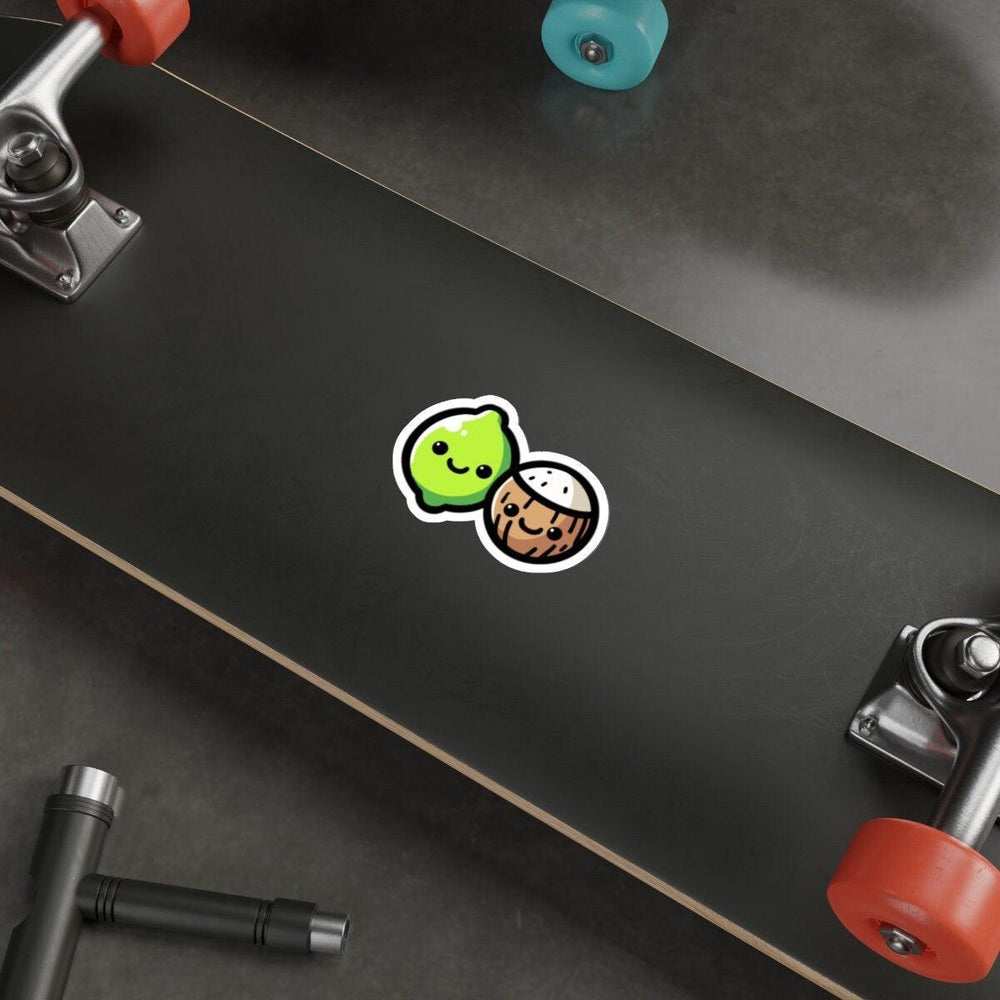 A cute lime and coconut design with happy faces. A perfect tropical vibe sticker KEOLIX .