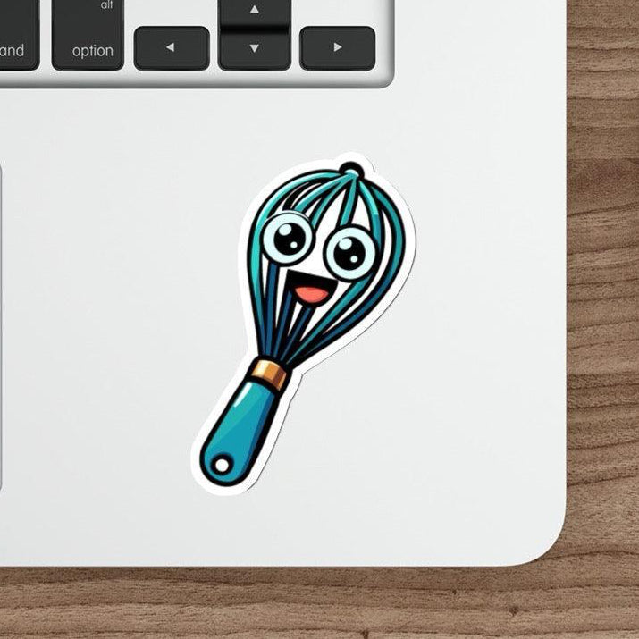 Fun whisk waterproof sticker, great for bakers and kitchen lovers to personalize their items.  KEOLIX 