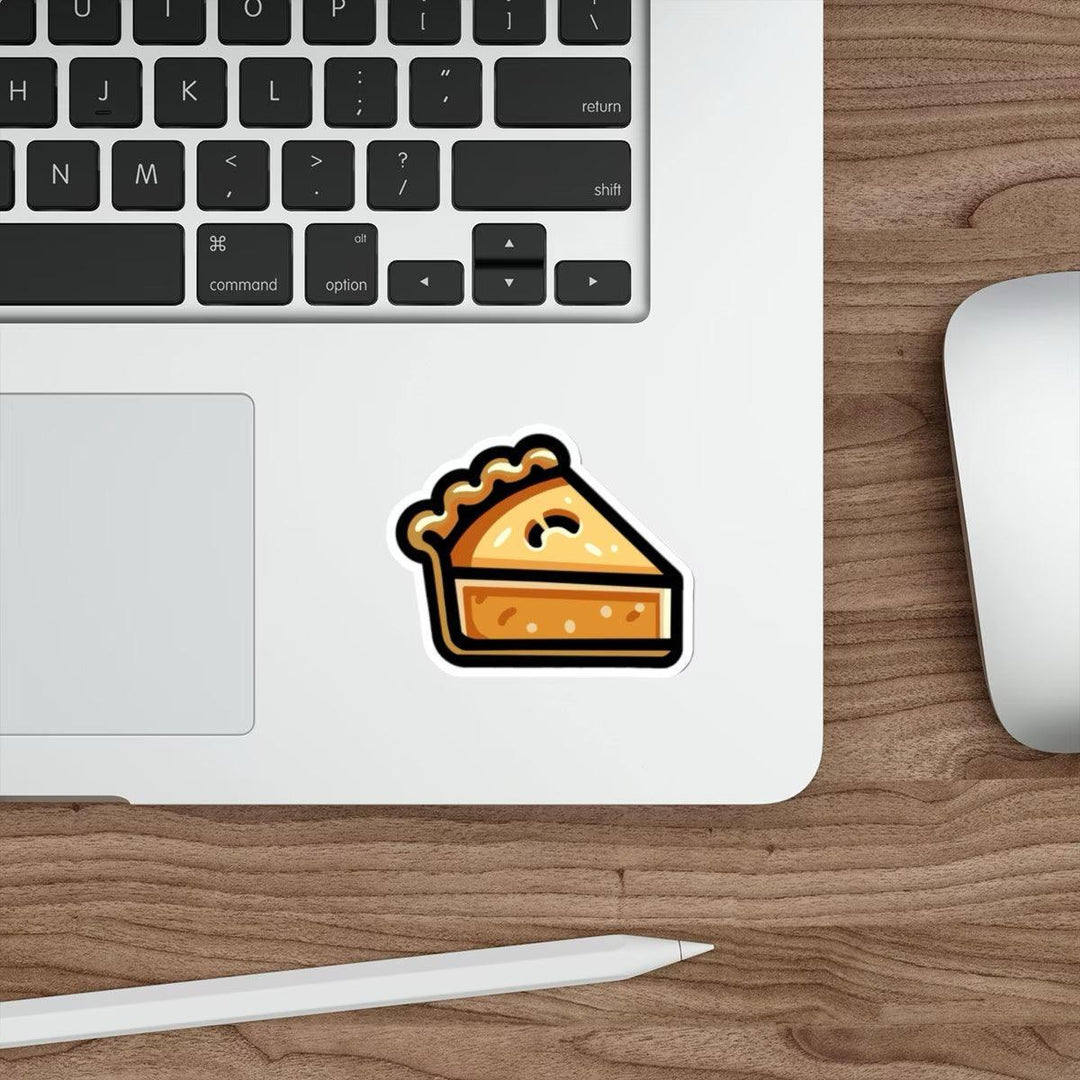 A cute pie slice waterproof sticker perfect for decorating laptops, notebooks, and water bottles.   KEOLIX 