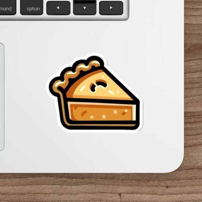 A cute pie slice waterproof sticker perfect for decorating laptops, notebooks, and water bottles.   KEOLIX 
