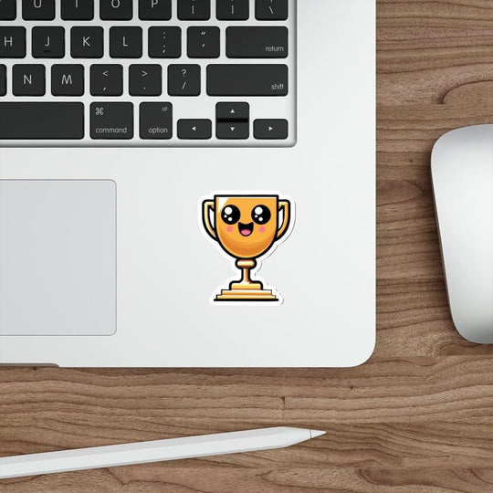 Charming trophy waterproof sticker to celebrate small victories by decorating laptops, water bottles, and more.  KEOLIX