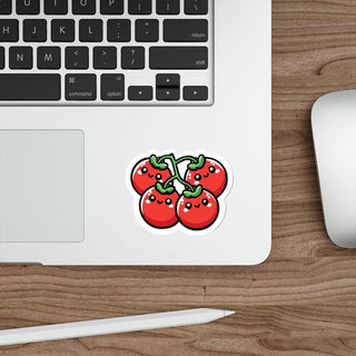 Cartoon Tomatoes on vine Waterproof Sticker