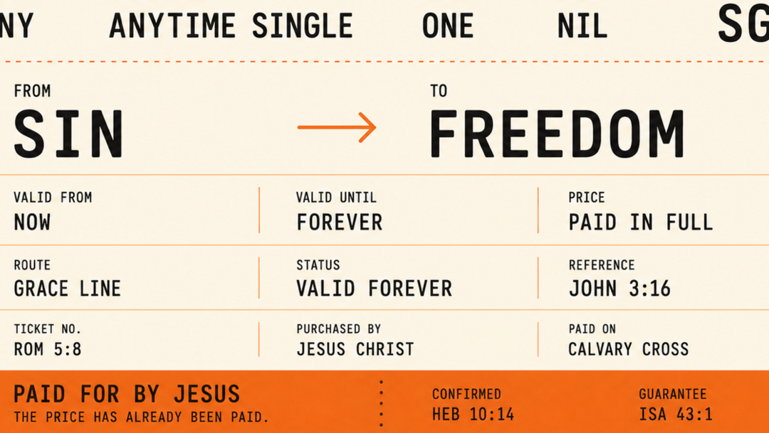 Sin To Freedom Train Ticket Sticker
