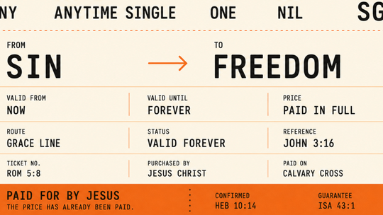 Sin To Freedom Train Ticket Sticker