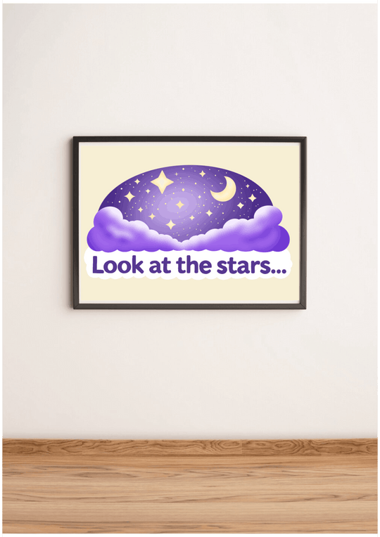 Look at the Stars Print | Dreamy Wall Art