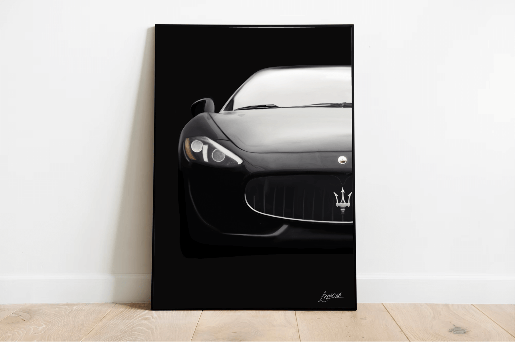 Maserati car art print gift for him from KEOLIX