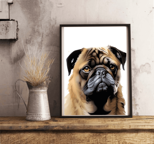 Pug portrait Print - Baby Keo