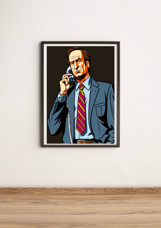 Saul Goodman Cartoon Aesthetic Art Print - Baby Keo