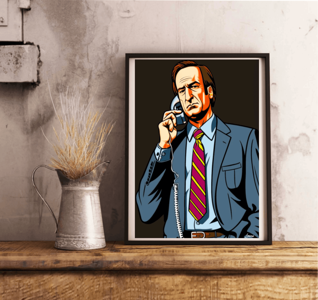 Saul Goodman Cartoon Aesthetic Art Print - Baby Keo