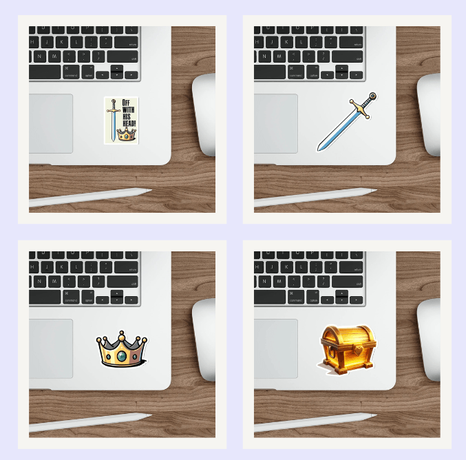 Whimsical Creatures Sticker Bundle – A delightful bundle featuring playful and whimsical creatures like dinosaurs and mythical beings, perfect for adding magic to your everyday items. Waterproof and durable.  KEOLIX 