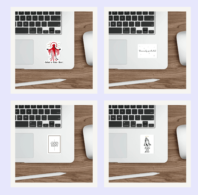 Inspiring 'Faith & Protection' sticker bundle, ideal for those looking to showcase their beliefs. KEOLIX 