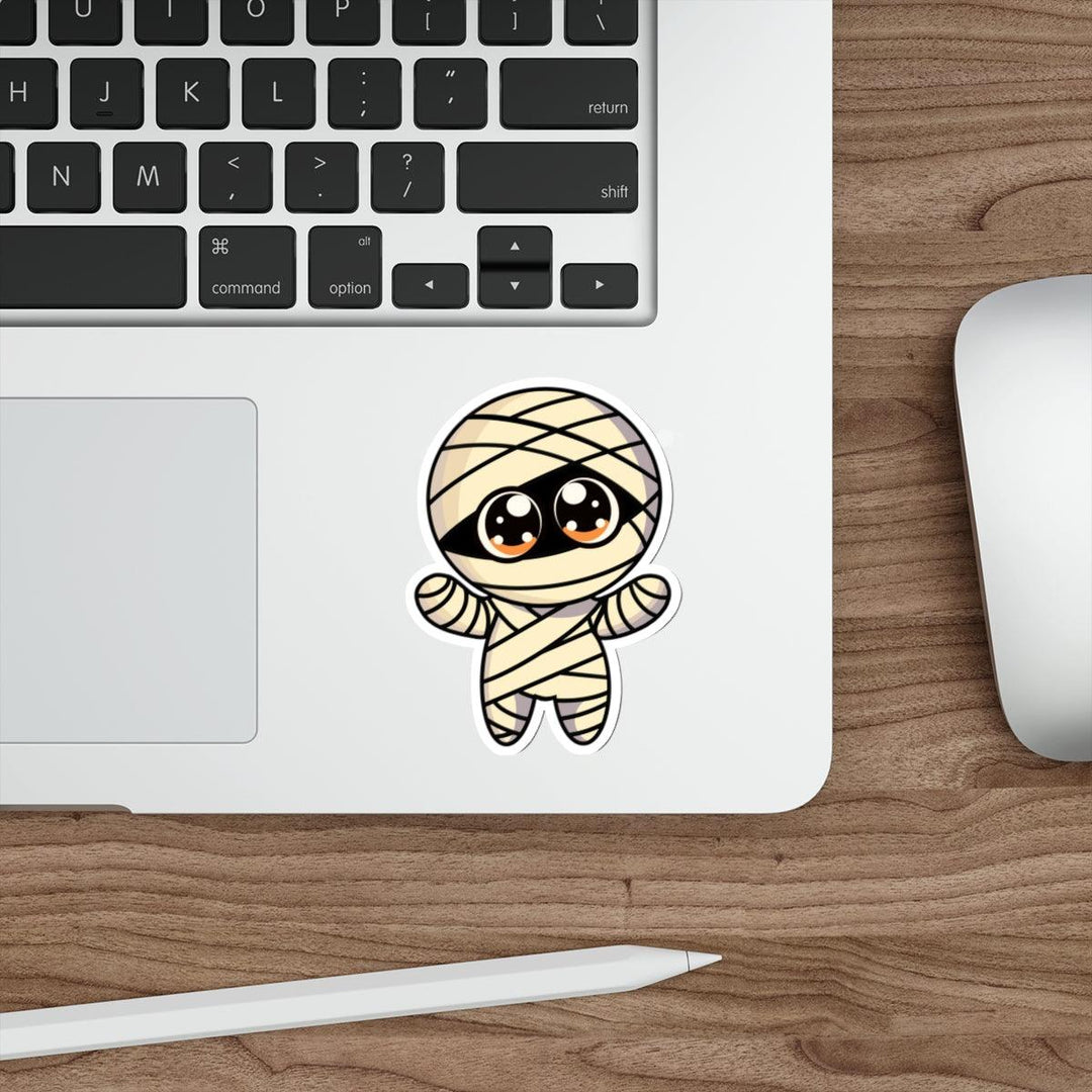 Mummy Halloween Waterproof Sticker - A cute mummy character for Halloween-themed decoration. Baby Keo.