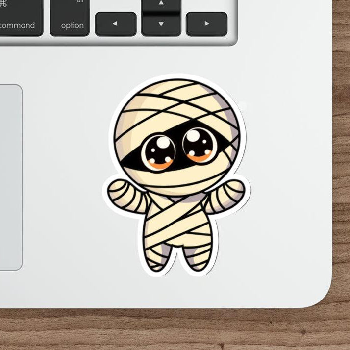 Mummy Halloween Waterproof Sticker - A cute mummy character for Halloween-themed decoration. KEOLIX 
