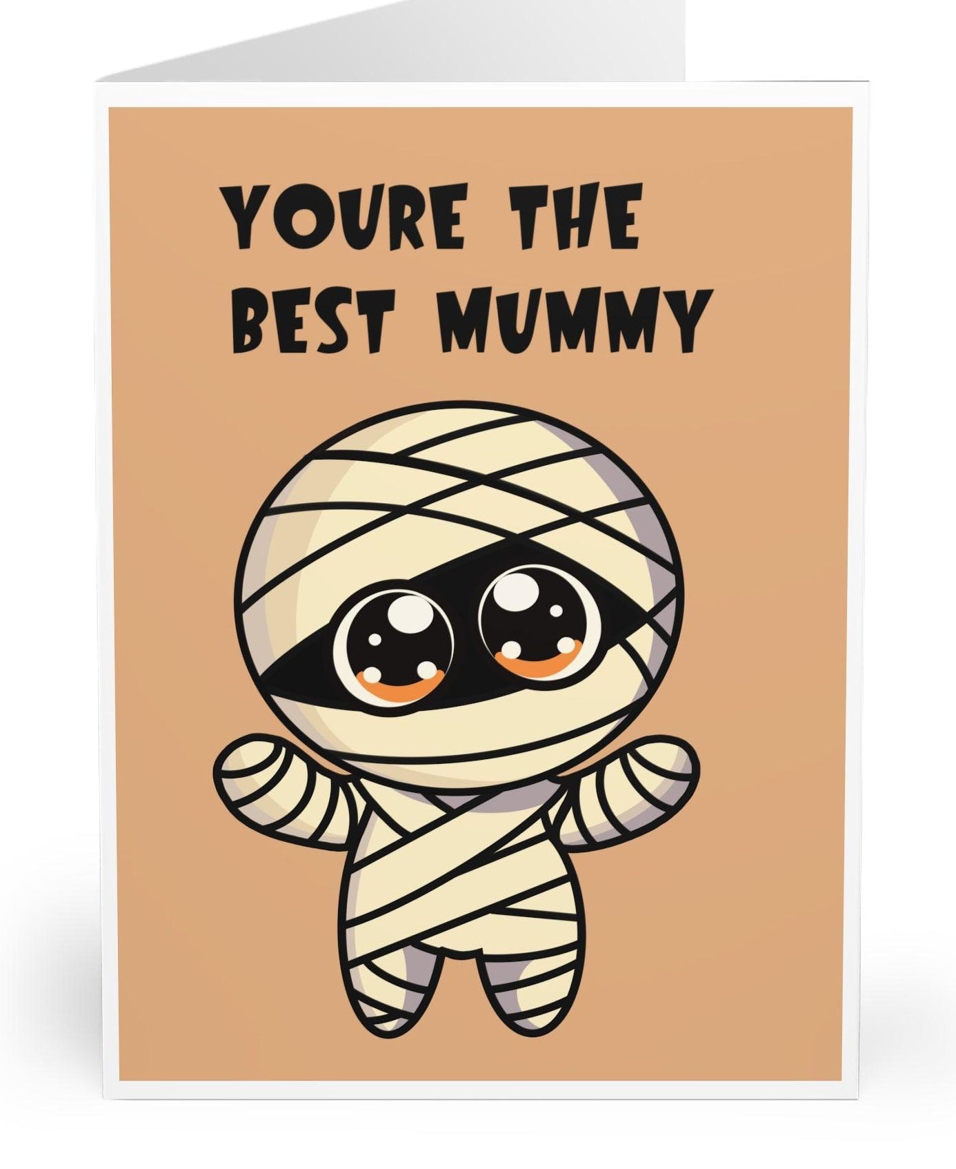 Cute mummy character illustration with the phrase 'You’re the Best Mummy.' Ideal for a mother or mummy-themed occasion KEOLIX 