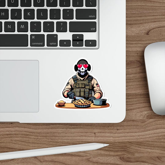 Spooky and cute ghost cooking waterproof sticker, great for adding some Halloween vibes to your gear. KEOLIX