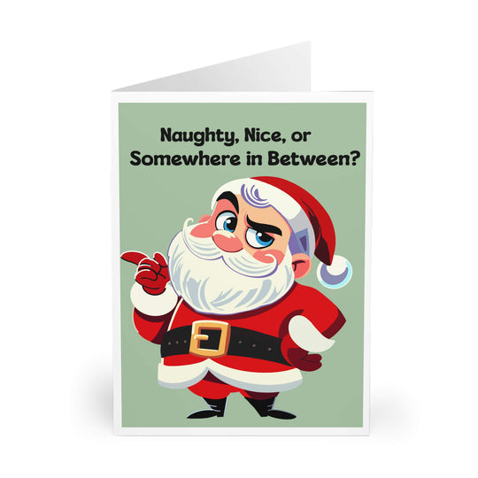 Funny Christmas card with Santa asking &