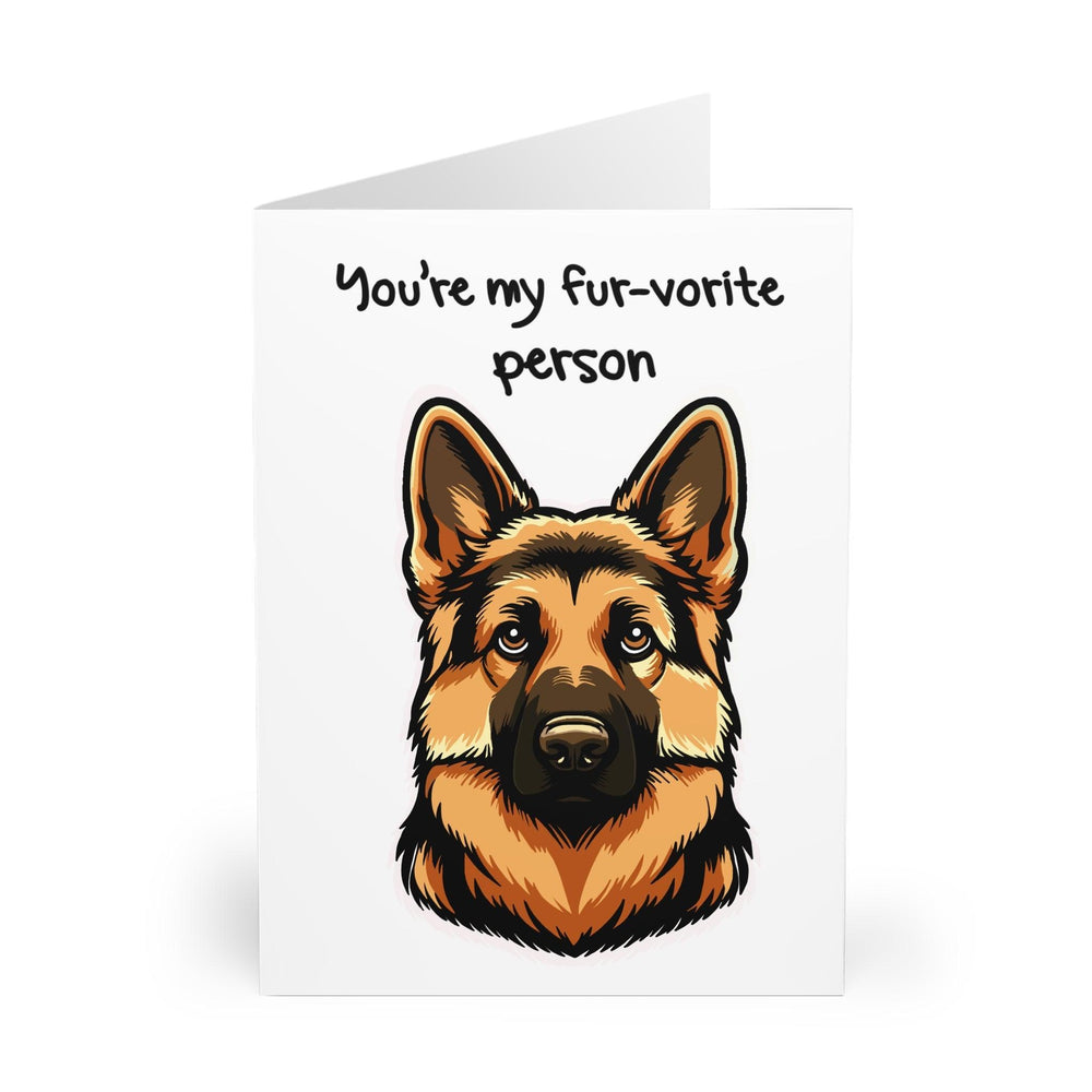 Adorable German Shepherd illustration with the phrase 'You’re My Fur-vorite Person.' Perfect for animal lovers or someone who adores dogs - Baby Keo.