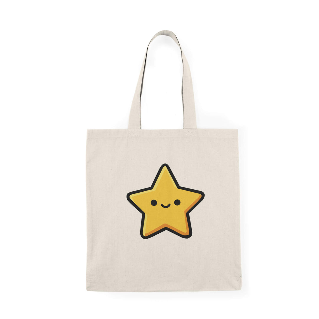 Cute yellow star tote bag kawaii minimalist design