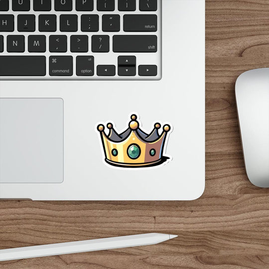 A playful waterproof sticker of a cartoon crown, adding a regal touch to your favorite items - Baby Keo