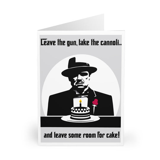 Fun card inspired by the famous line from The Godfather movie, featuring a mobster and the phrase &