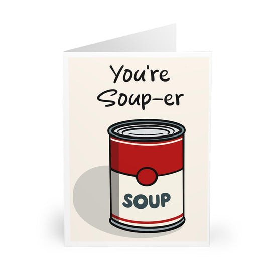 Cute soup can illustration with the phrase &