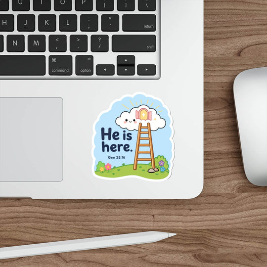 Cute Genesis 28:16 Christian sticker featuring Jacob&