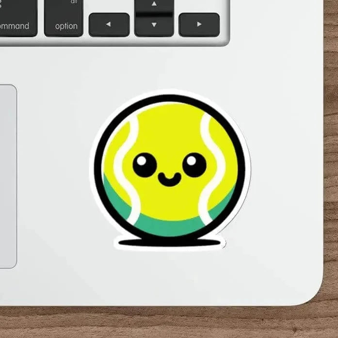 Tennis Ball Waterproof Sticker: A bright and bold tennis ball design that adds an athletic touch to your gear. Perfect for sports lovers or tennis enthusiasts. KEOLIX
