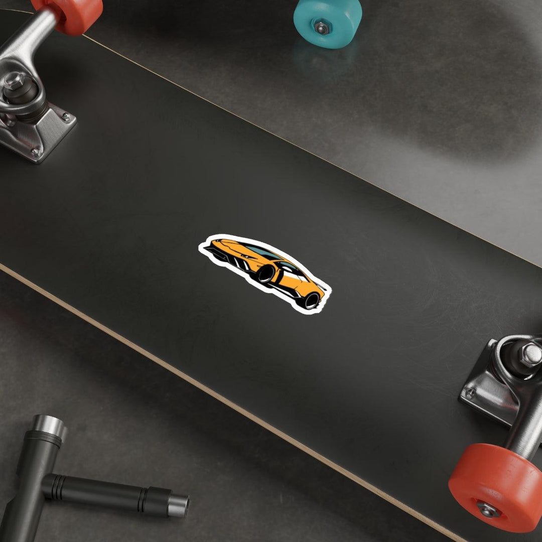 Minimalistic Lambo Waterproof Sticker - A sleek yellow Lamborghini minimalist sticker, ideal for car enthusiasts. KEOLIX 
