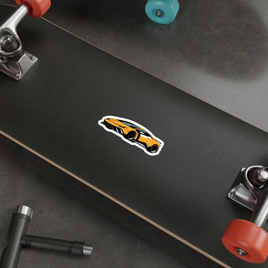 Minimalistic Lambo Waterproof Sticker - A sleek yellow Lamborghini minimalist sticker, ideal for car enthusiasts. KEOLIX 
