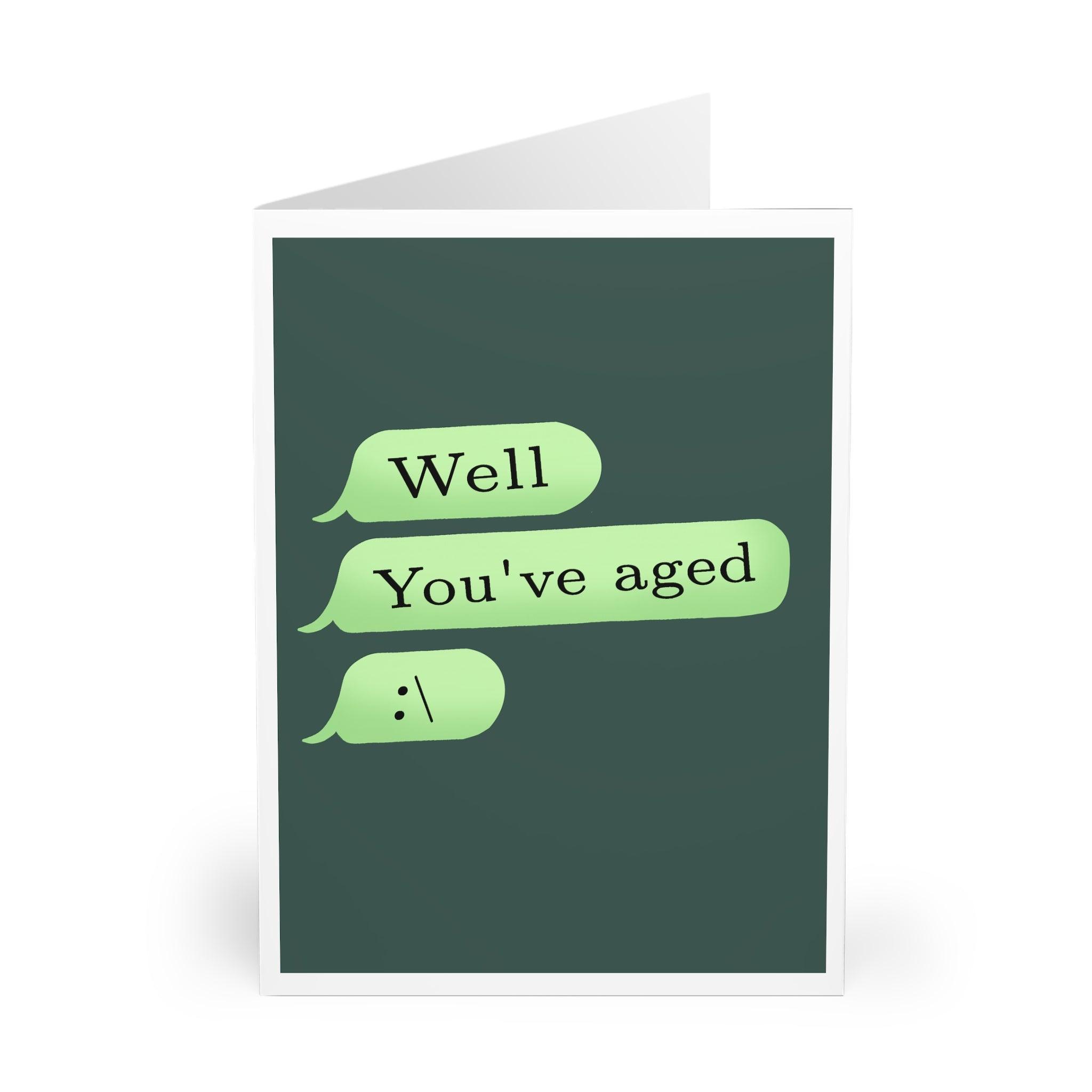 Playful card with the phrase 'Well, You’ve Aged' in a simple, direct style. A humorous way to acknowledge someone’s age with a bit of fun - Baby Keo