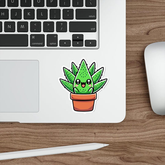 Charming aloe vera plant waterproof sticker to brighten up your accessories. KEOLIX 