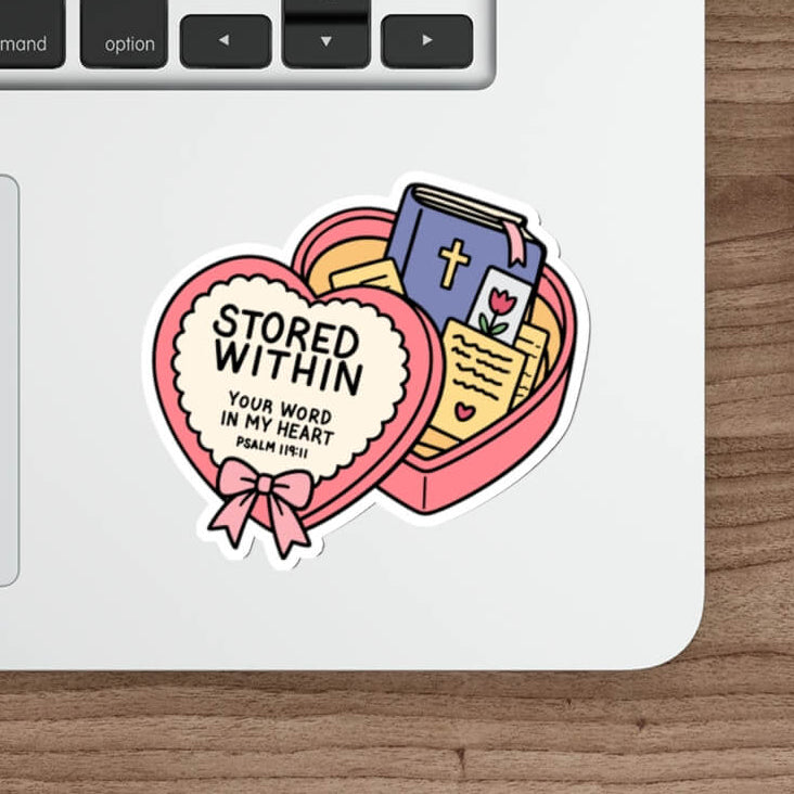 stored within psalm 119:11 sticker 