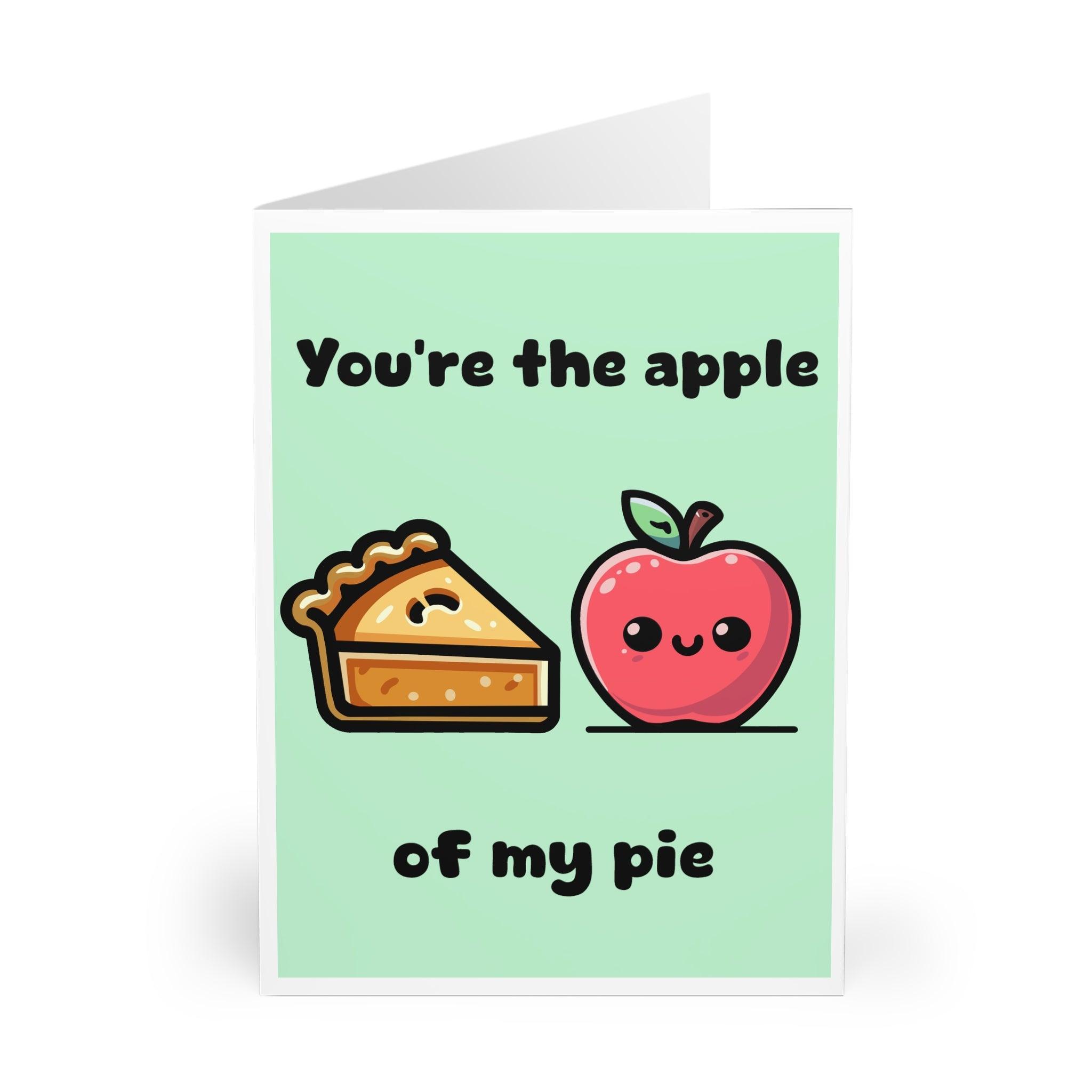 Adorable pie and apple illustration with the phrase 'You’re the Apple of My Pie.' A cute and romantic way to express affection - Baby Keo