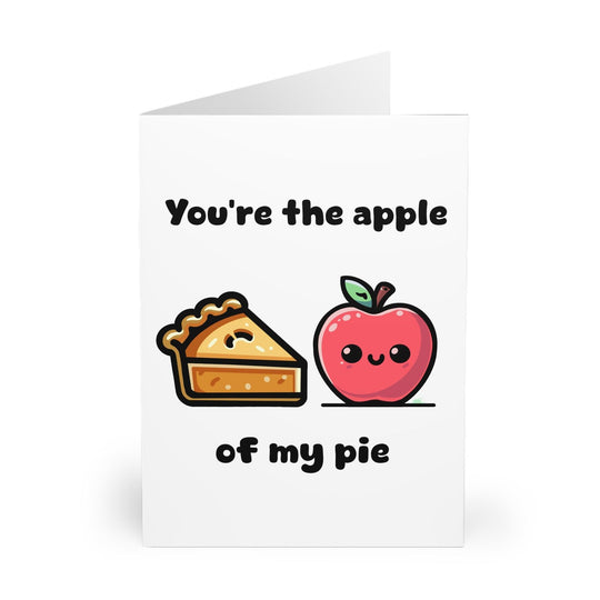 Adorable pie and apple illustration with the phrase 'You’re the Apple of My Pie.' A cute and romantic way to express affection - Baby Keo