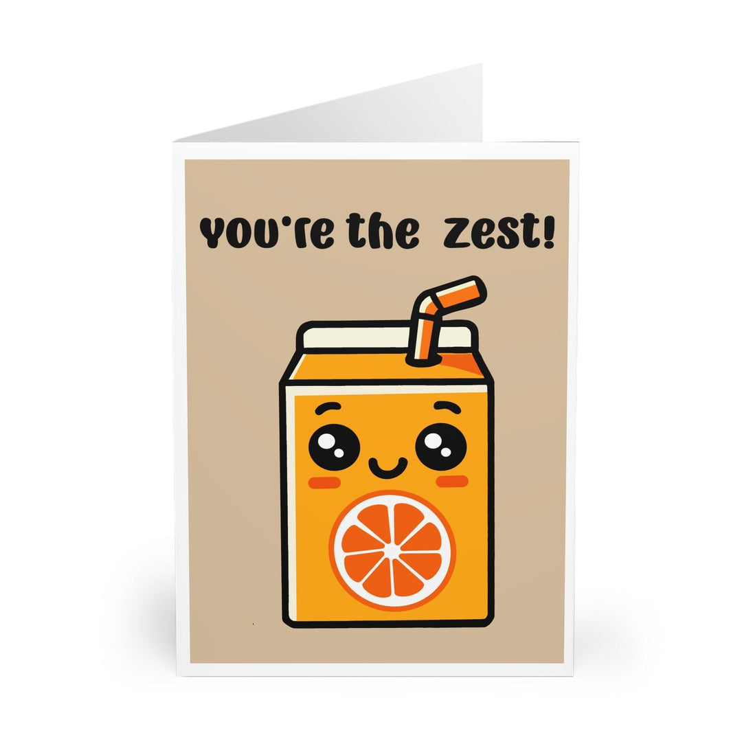 Cute orange juice illustration with the phrase 'You’re the Zest!' A refreshing way to express how awesome someone is - Baby Keo