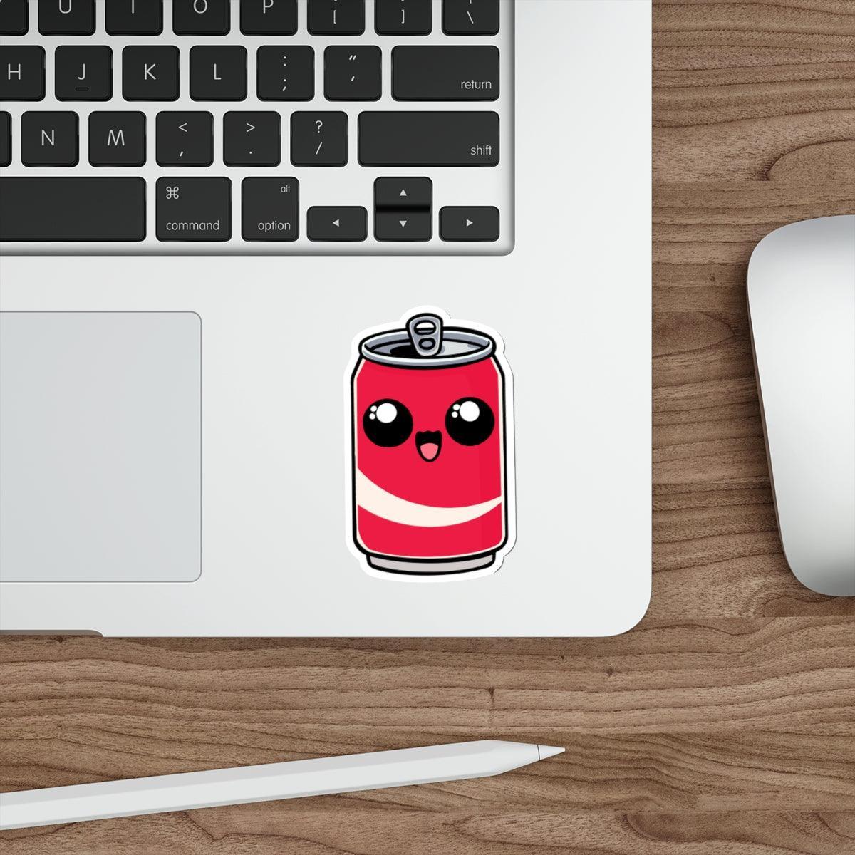 Bright and bubbly soda can waterproof sticker for those who love fun and fizzy drinks.  KEOLIX 