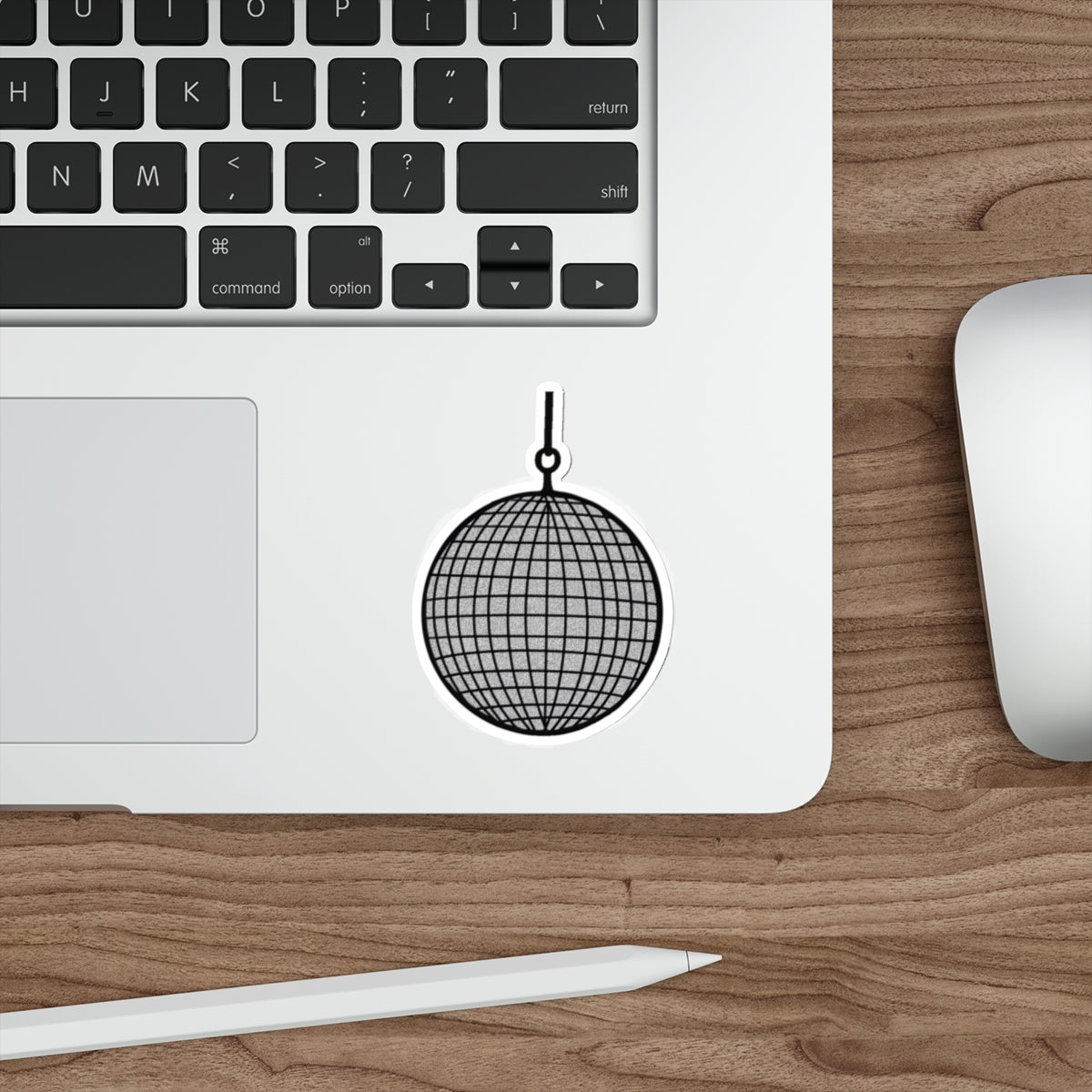 Waterproof Disco Ball Sticker – A sleek and shiny waterproof sticker featuring a classic disco ball design, perfect for adding a retro touch to your laptop, notebook, or water bottle.  KEOLIX 
