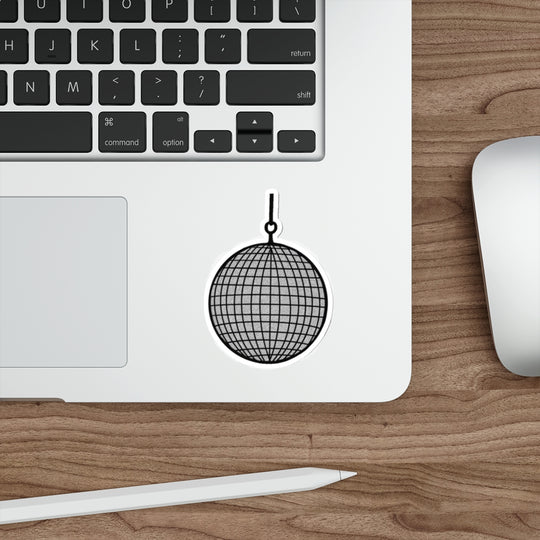 Waterproof Disco Ball Sticker – A sleek and shiny waterproof sticker featuring a classic disco ball design, perfect for adding a retro touch to your laptop, notebook, or water bottle.  KEOLIX 
