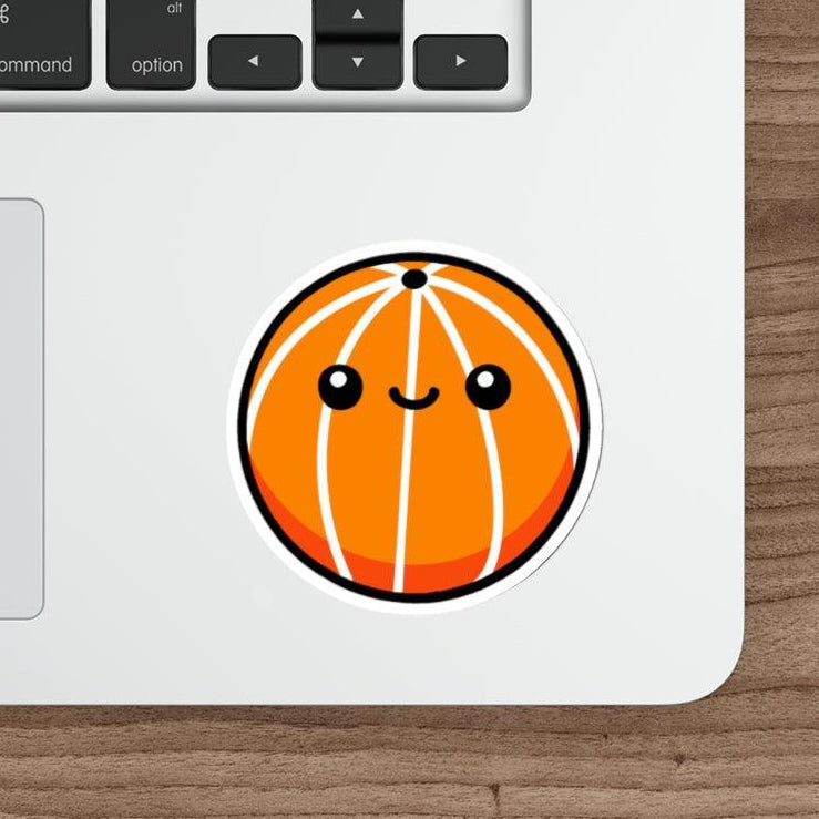 A simple and bold waterproof sticker featuring a basketball design. Perfect for basketball lovers and sports enthusiasts - KEOLIX 